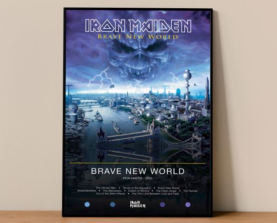 Iron Maiden Poster | Brave New World Poster | Album Poster Prints