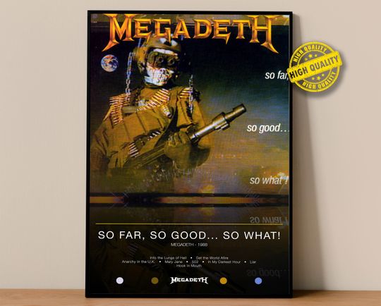 Megadeth Poster | So Far, So Good... So What! Poster