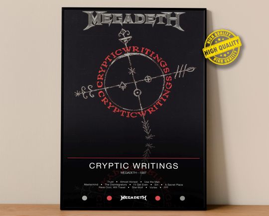 Megadeth Poster | Cryptic Writings Poster | Album Poster Prints