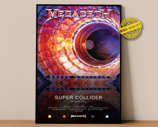 Megadeth Poster | Super Collider Poster | Album Poster Prints