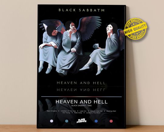 Black Sabbath Poster | Heaven and Hell Poster | Album Poster Prints