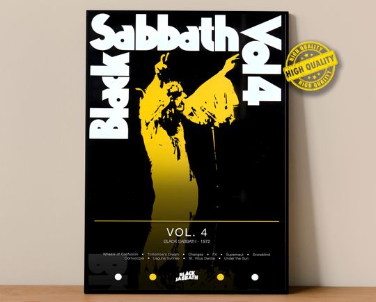 Black Sabbath Poster | Vol. 4 Poster | Album Poster Prints