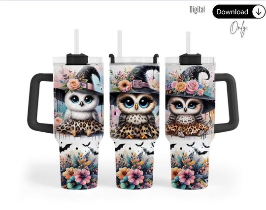 40oz Halloween tumbler cute spooky  wrap Sublimation design templates, 40oz , 40oz tumbler funny