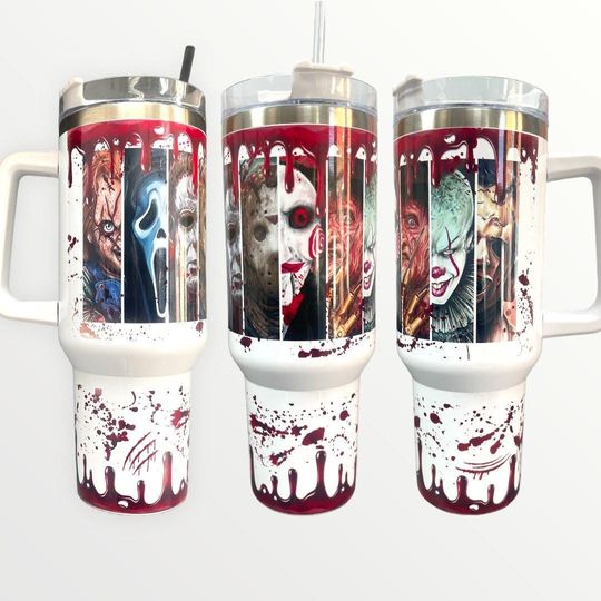 Discover Halloween All-Stars 30oz/40oz Quencher Tumbler Cup with Optional Personalisation