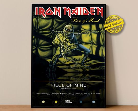 Iron Maiden Poster | Piece Of Mind Poster | Album Poster Prints