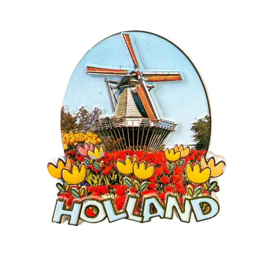 Discover Netherlands Fridge Magnet Tulip windmill - 2025