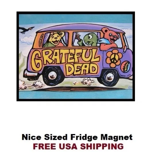 Grateful Dead Bus Refrigerator Magnet