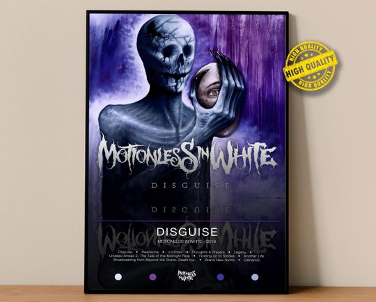 Discover Motionless In White Poster | Disguise Poster | Album Poster Print | Wall Decor Poster | Album Cover | Metal Music Poster