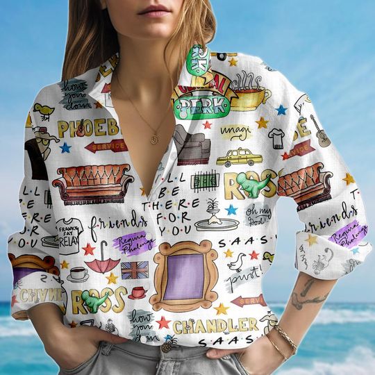 Discover Friends Blouse Shirt, Central Perk Shirt, Cute Sitcom Graphic Shirt, Tv Show Shirt, Funny Retro Women Shirt, Birthday Gift For Her