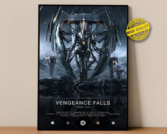 Discover Trivium Poster | Vengeance Falls Poster | Album Poster Prints | Wall Decor Posters | Album Cover | Metal Music Poster