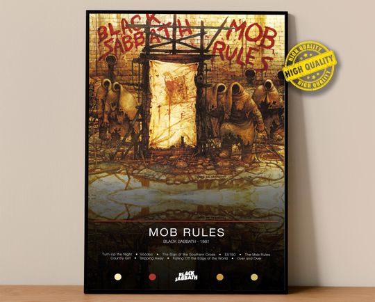 Black Sabbath Poster | Mob Rules Poster | Album Poster Prints
