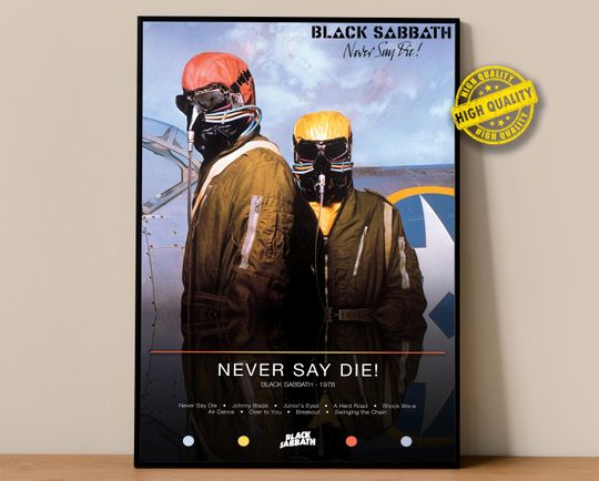 Black Sabbath Poster | Never Say Die! Poster | Album Poster Prints