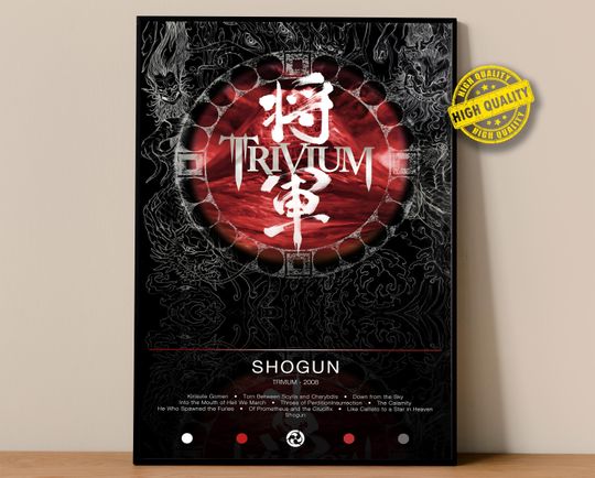 Discover Trivium Poster | Shogun Poster | Album Poster Prints | Wall Decor Posters | Album Cover | Metal Music Poster