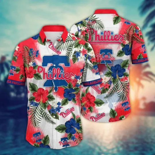 Philadelphia Baseball Hibiscus Dream Summer Aloha Unisex Hawaiian Shirt, Gift for Fan