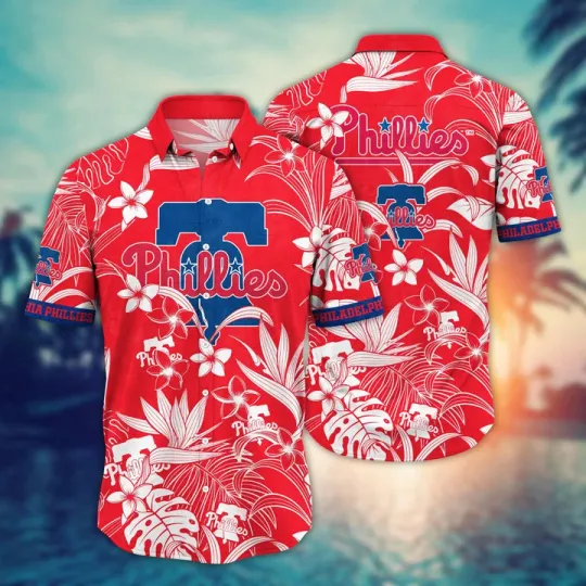 Discover Philadelphia Phillies Monstera Breeze Summer Aloha Unisex Hawaiian Shirt