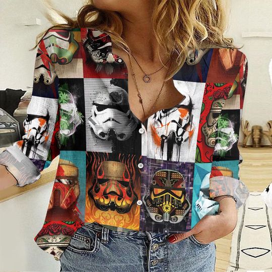 Clone Star Wars Blouse Shirt, Star Wars Blouses Tops Women, Stormtrooper Shirt, Disney Trip Women Shirt, Summer Shirt For Mother's Day