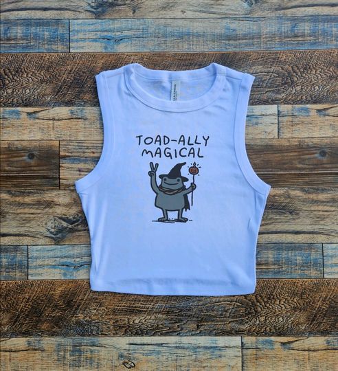 Discover Toad Magic Frog Crop Tank, Spooky Season Croak Baby Tee, Funny Halloween Crop, Vampire Toad, Retro Fall tank, Frog Trick or Treat Shirt