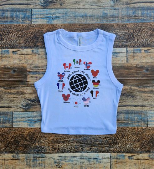 Conquering Disney World Showcase shirt, EPCOT shirt, Disneyworld food shirt, World Flags shirt, Food and Wine Festival shirt, Disney shirt