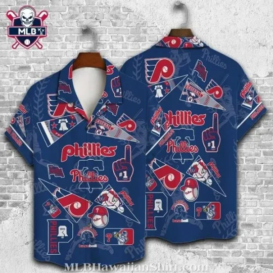 Discover Night Game Blue Philadelphia Baseball Tropical Hawaiian Shirt, Gift for Fan