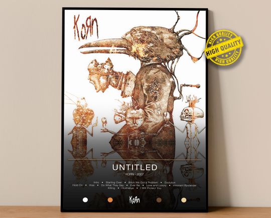 Discover Korn Poster | Untitled Poster | Album Poster Prints | Wall Decor Posters | Album Cover | Metal Music Poster