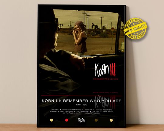 Discover Korn Poster | Korn III: Remember Who You Are Poster | Album Poster Prints | Wall Decor Posters | Album Cover | Metal Music Poster