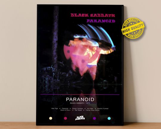 Black Sabbath Poster | Paranoid Poster | Album Poster Prints