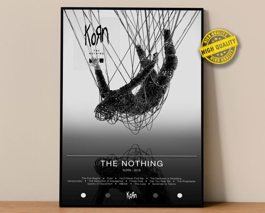 Discover Korn Poster | The Nothing Poster | Album Poster Prints | Wall Decor Posters | Album Cover | Metal Music Poster