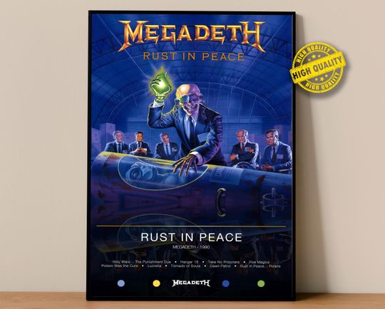 Megadeth Poster | Rust In Peace Poster | Album Poster Prints