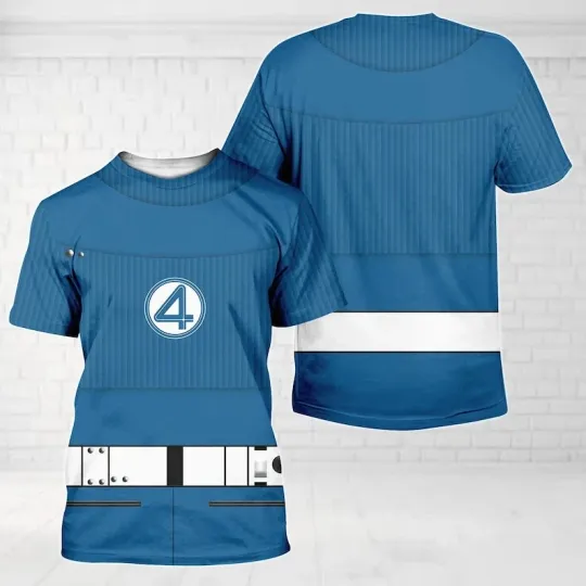 Fantastic 4 Matching Group Cosplay Shirt, Johnny Storm 3D Shirt