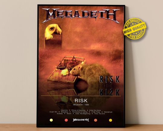 Megadeth Poster | Risk Poster | Album Poster Prints | Wall Decor Posters