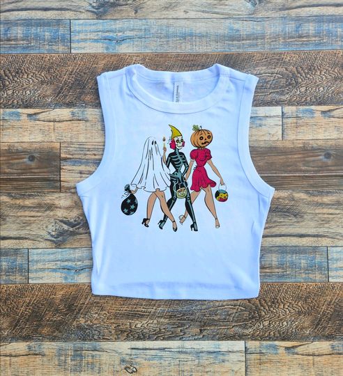 Discover Retro Halloween Ladies Pumpkin Ghost, Retro Long sleeve Trick or Treat, Skeleton retro vintage raglan, Halloween Warm Tshirt