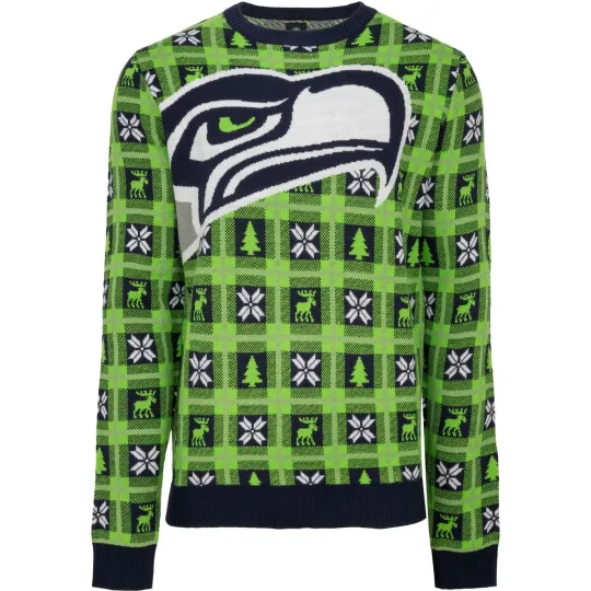 Discover Seattle Football Team Seahawks Ugly Sweater, Gift for Football Fan