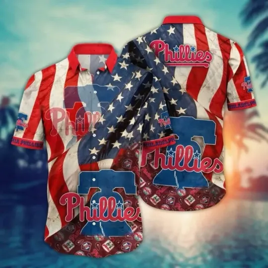 Philadelphia Baseball American Spirit Summer Aloha Unisex Hawaiian Shirt