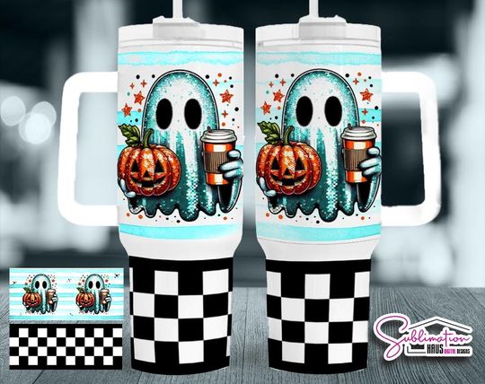 Spooky Season | Retro Halloween Tumbler | Retro Halloween- Sublimation Tumbler | Halloween 40oz Tumbler | Ghost Tumbler | 40oz retro Ghost