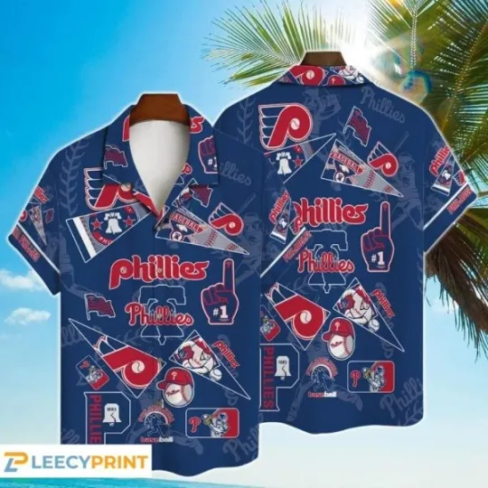Philadelphia Baseball Baseball Print Hawaiian Shirt – Baseball Hawaiian Shirt