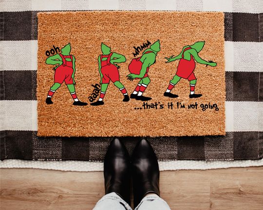Discover Thats It Im Not Going Doormat, Funny Grin Welcome Mat, Christmas Front Porch Decor, Xmas Holiday Entry Rug, Housewarming Gift