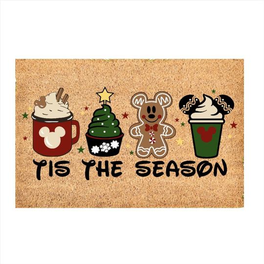 Discover Christmas Character Door Mat.