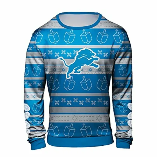 Discover Detroit Football Team Lions Ugly Sweater, Football Ugly Sweater