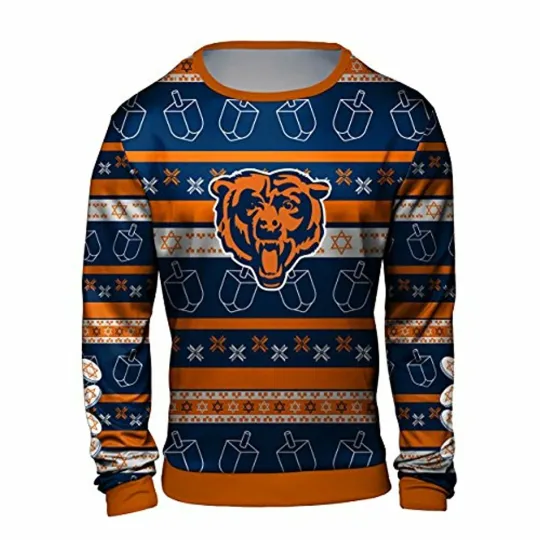 Discover Chicago Football Team Bears Ugly Sweater, Football Ugly Sweater