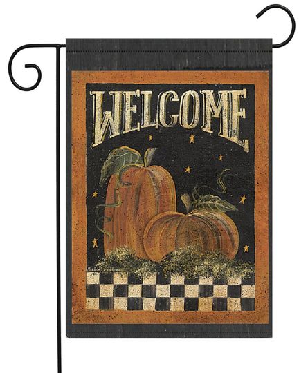 Discover Welcome Pumpkins Primitive Garden Flag #G2279
