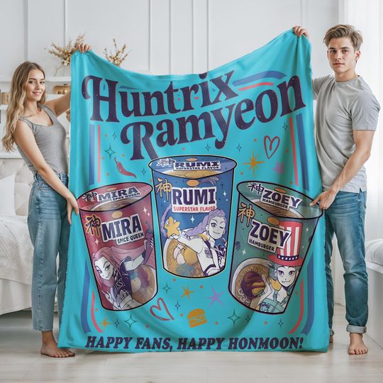 Discover Blanket With Huntrix Theme, K-Pop Demon, Huntrix Blanket Gift, Pink Color Kids Blanket For Girls,Christmas Family Gift