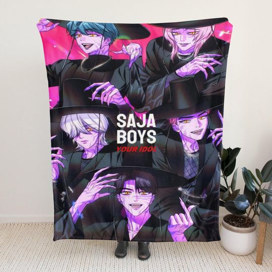 Discover Saja Boys Blanket, Demon Hunter Blanket, Anime Girls Blanket, Kpop Demon Hunter,Gift for Huntrix Fans,Teen Kpop Demon Blanket