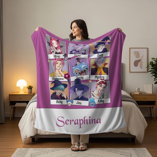 Discover Kpop Demon Hunters Blanket, Personalized Huntrix Blanket, Cozy Anime-Inspired Gift, Cute K-Pop Blanket for Fans