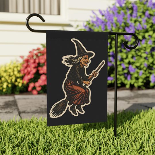 Discover Witchy Halloween Garden Flag: Spooky Outdoor Decor