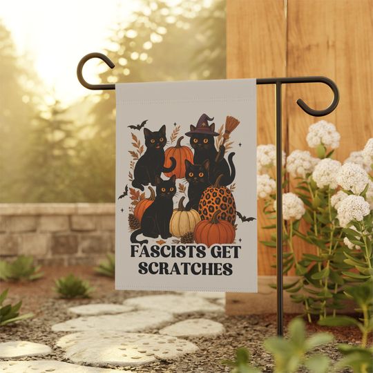 Discover Halloween Social Activism Garden Flag, Cat Garden Flag, Halloween House Banner, Fall Yard Flag, Fall Garden Flag, Spooky Garden Decor
