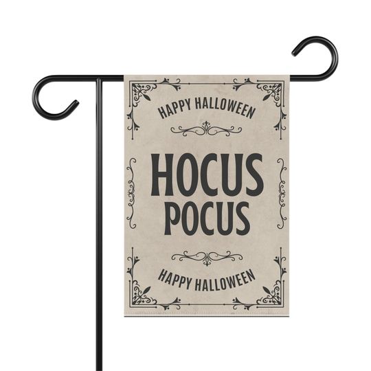 Hocus Pocus Halloween Garden Flag - Spooky Decorative Flag | Perfect for Outdoor Halloween Decor