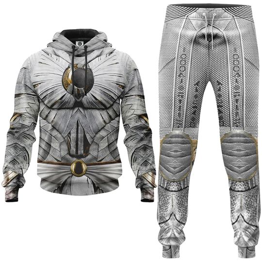 Discover Marc Cosplay Spector Costume Men Hoodie Pants Movie Moon Cosplay Knight Male Superhero