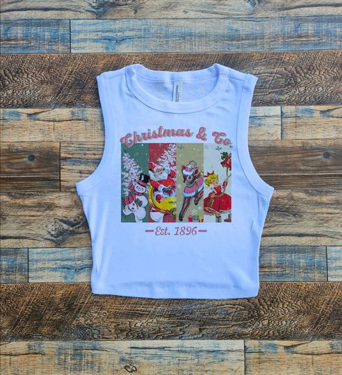 Discover Christmas Co Crop, Vintage Santa Snowmen Baby tee, Retro Reindeer, Festive Frosty Gingerbread, Mistletoe Naughty Nice Hoodie