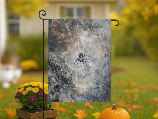 Discover Halloween Garden Flag, Statement Flag for Front Lawn, Garden Decor, Halloween Garden Banner, Spooky Garden Decor, Halloween Party Decoration