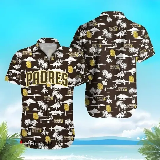 Discover San Diego Baseball Hawaiian Shirt White Palm Islands For Summer, Gift for Fan